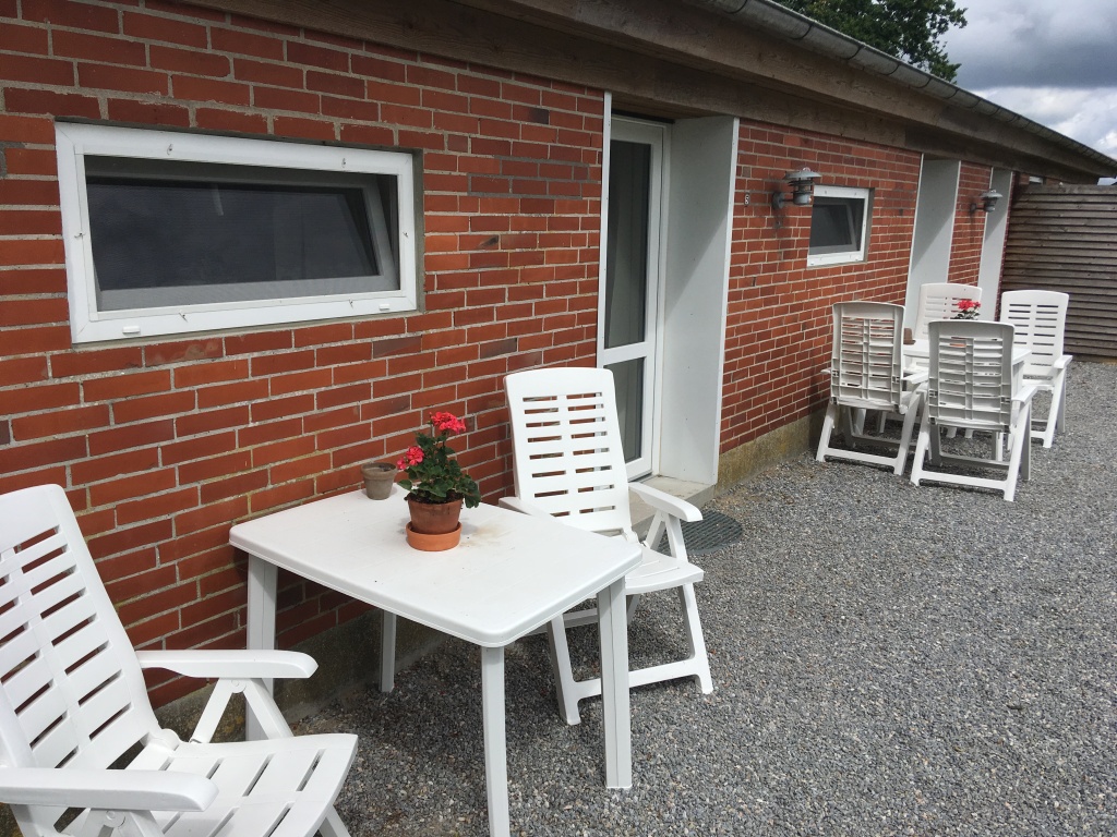 All rooms have a patio with table and chairs.