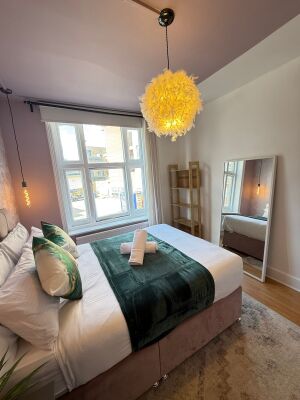 This photo represents bedroom 1 of the flat