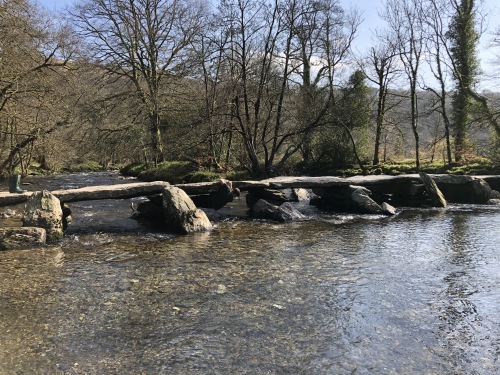 Cross the historic Tarr Steps on the River Barle