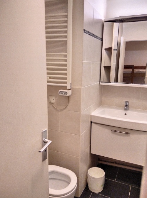 salle de bains avec toilettes