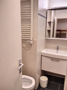 salle de bains avec toilettes