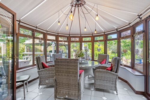 Conservatory dining area, great  socialising space