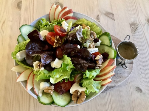 Apple, Cranberry, Walnut and Blue Cheese Salad