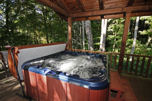 Hot Tub, on Covered Deck