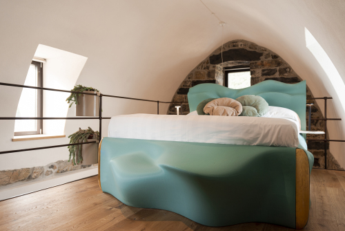 Bed with 24K gold inserts