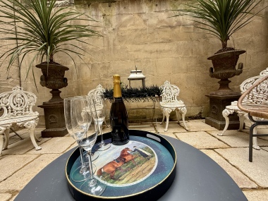 outdoor seating area