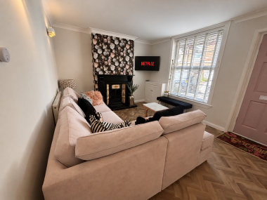 Beautiful lounge with sofa bed and smart TV for your comfort