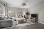 Living Room with double sofa bed