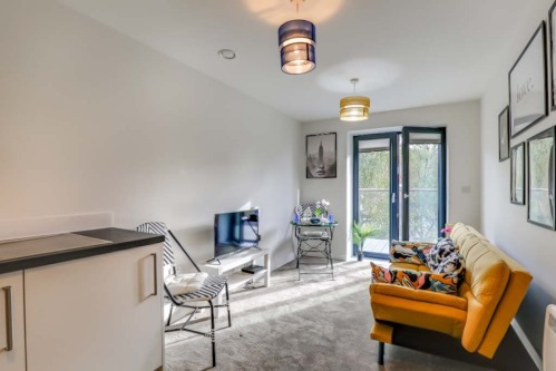 Living space - couch is a sofa bed