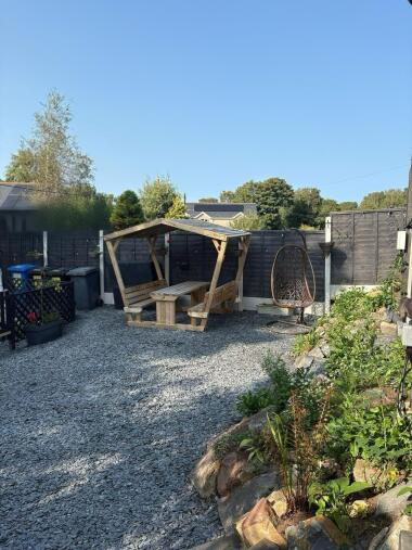 Communal garden with outdoor seating