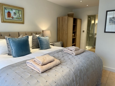 master bedroom set up as a superking