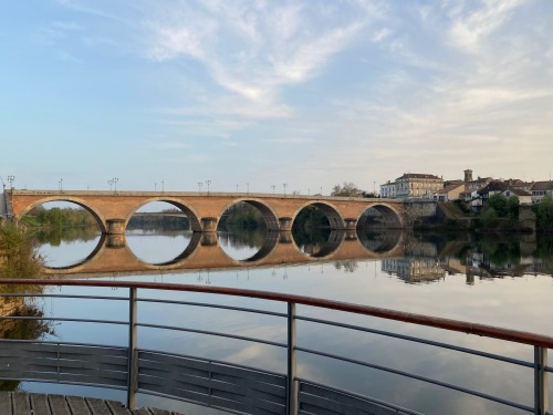 Bergerac - Le vieux pont depuis le Belvédère