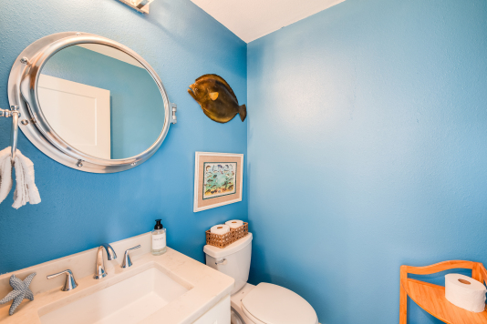 powder room off of living/kitchen