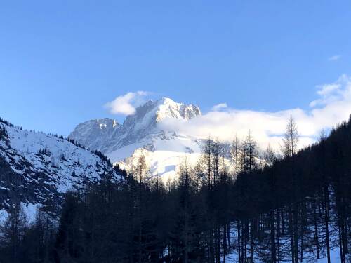 Vue du chalet sur la Verte