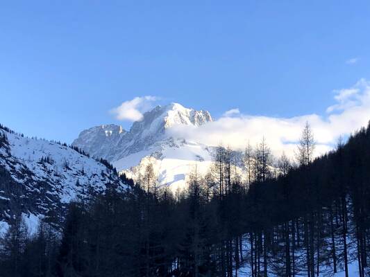 Vue du chalet sur la Verte