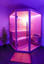 Sauna et sa lumière personnalisable