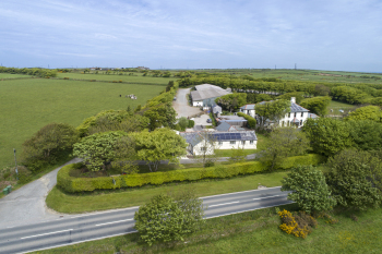 Aerial view of Pendragon Country Cottages 