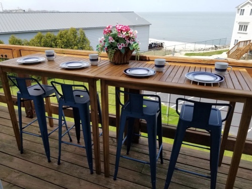Lakeside Retreat- On Lake Erie - Balcony with view of the lake- awesome!