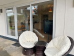 patio with sea views