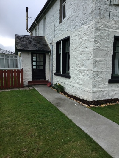 The Entrance door to Mountain View, this is round the  side of the left hand end of the building