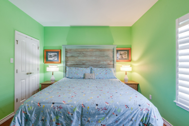 There are blackout shades behind the shutters