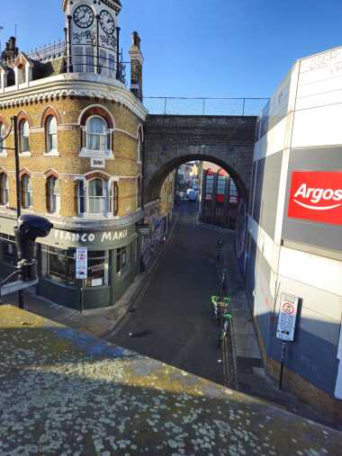 station and building