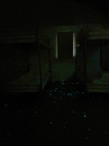 The basement bedroom has a glowing floor - visible for a while after lights turned off