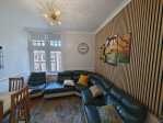 New acoustic wall in the living / dining room