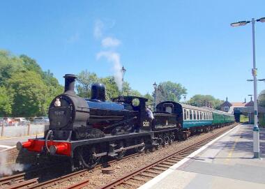 Spa Valley Railway departing from Tunbridge Wells