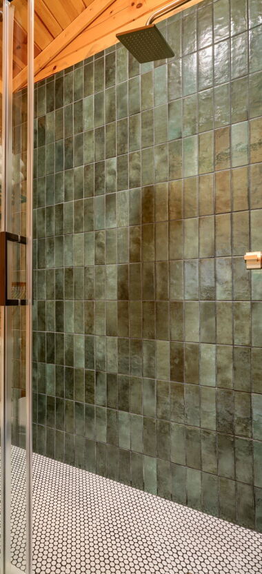 Brand new spa tile walk in shower