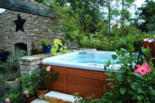 The Hot Tub in the outdoor living area