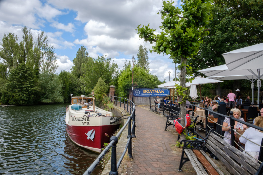 The Boatman Pub on the River Thames in Windsor.