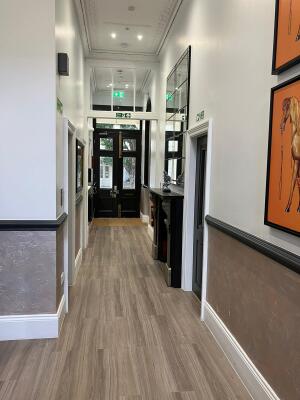 Picture represents the main entrance hallway of the building