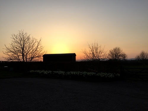 Sunset over Mulsford Shepherds Hut 