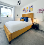 Bedroom 2 with king size bed and luxury hybrid memory foam mattress
