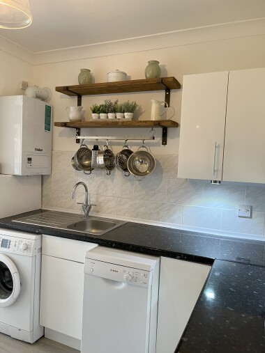 Kitchen with appliances and plenty of utensils to make your stay as easy as possible!