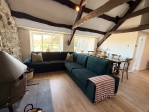 Lounge area with log burner
