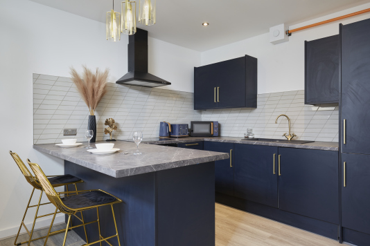 Fully equipped kitchen with everything you need for a comfortable stay.