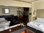 Spacious with 2 single beds and a double bed.