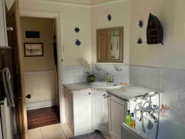 Morning light in the bathroom. 