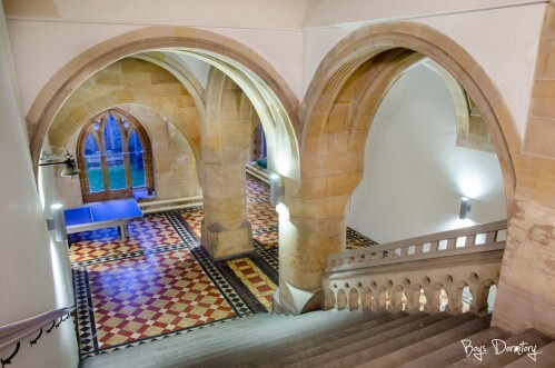 Architectural shot within the communal areas in the monastery