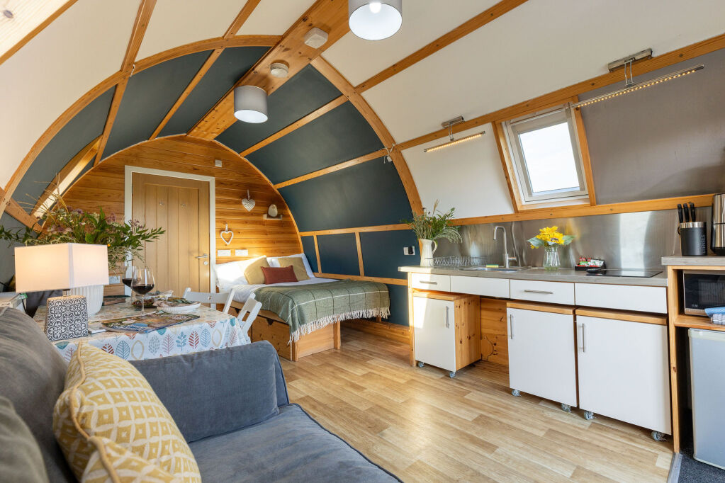 [{'Text': 'Pod interior', 'CultureCode': 'en-GB'}] glamping cabins and grounds, photo 30 of 32