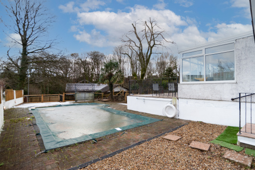Outdoor heated swimming pool, ready for summer enjoyment for you and your family