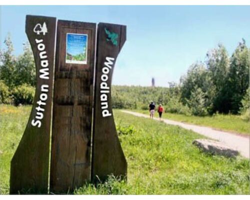 Take an adventure in the nearby Sutton Manor Woodland