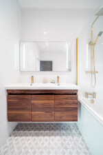 Bright bathroom with essential amenities for a comfortable stay