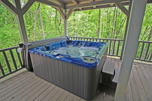 Hot Tub, looking toward back left of property