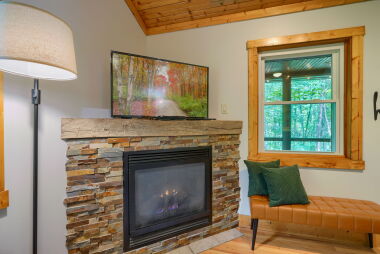 Smart TV and gas fireplace