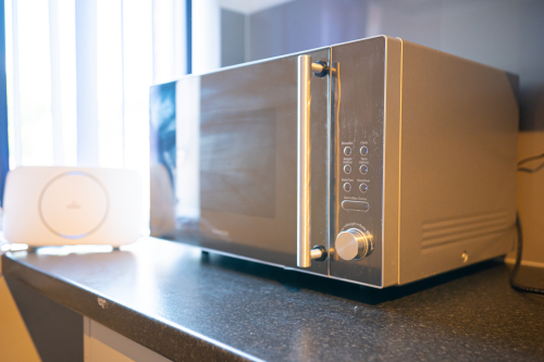 shared kitchen between 3 rooms