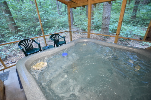 Private screened in porch