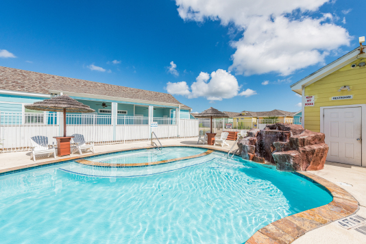 Larger pool (both pools have restrooms and fountains)